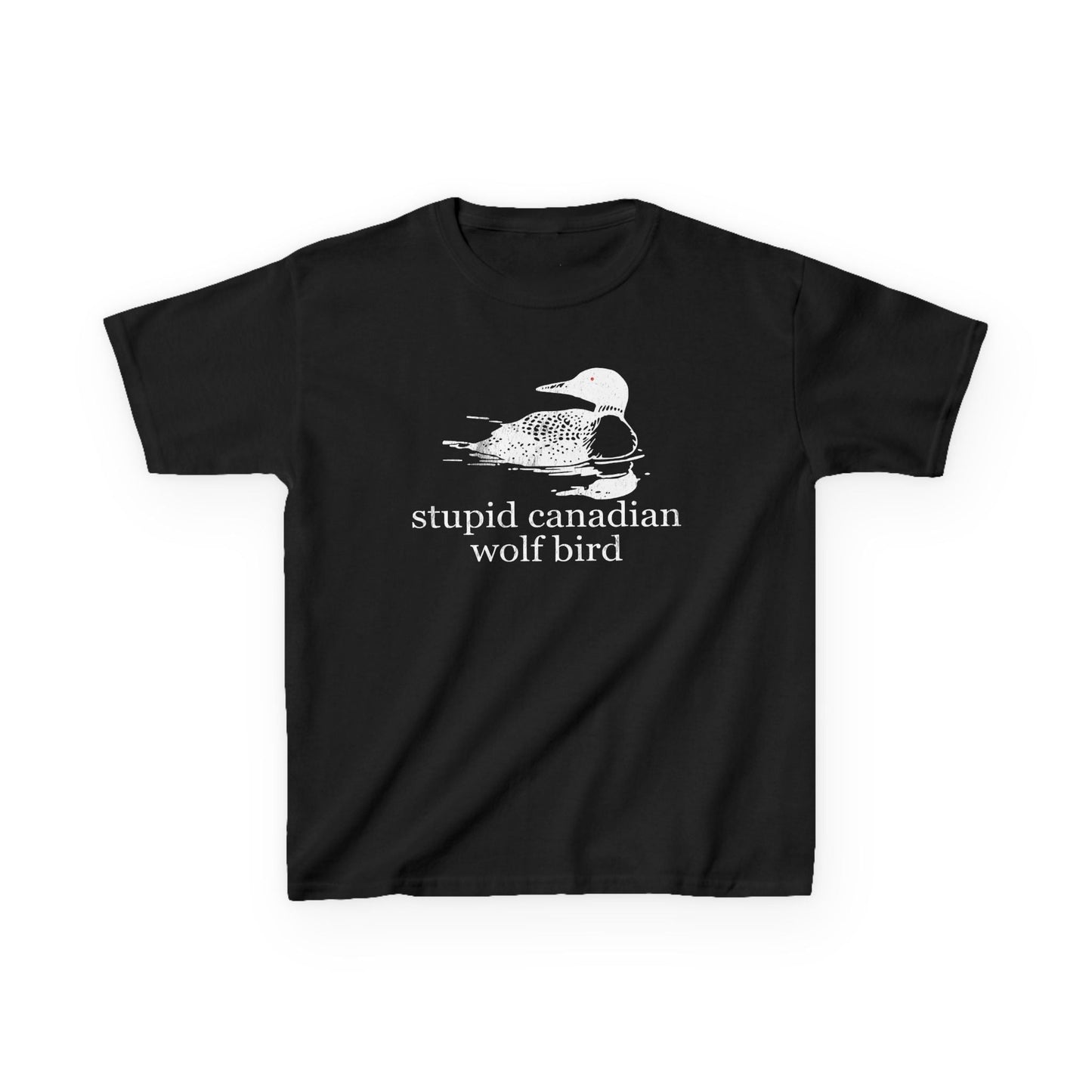 Stupid Canadian Wolf Bird Baby Tee