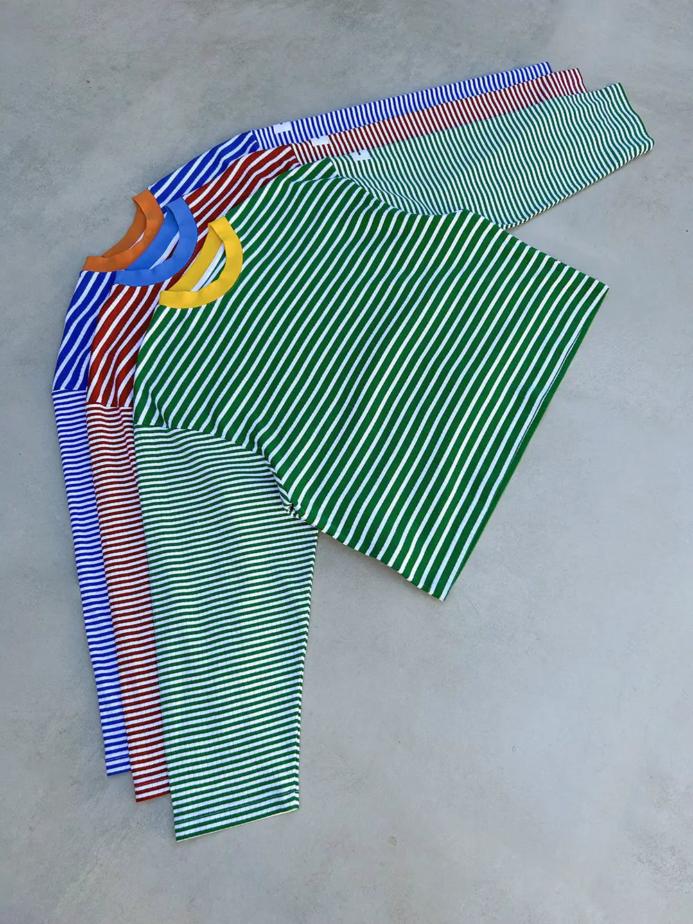 GREEN STRIPED PULLOVER